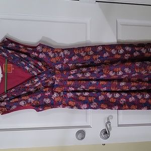 Flower Print Fit and Flare Dress